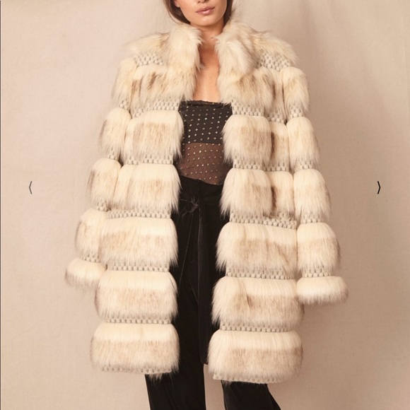 Allen Schwartz Faux Fur Coat - Picture 2 of 8